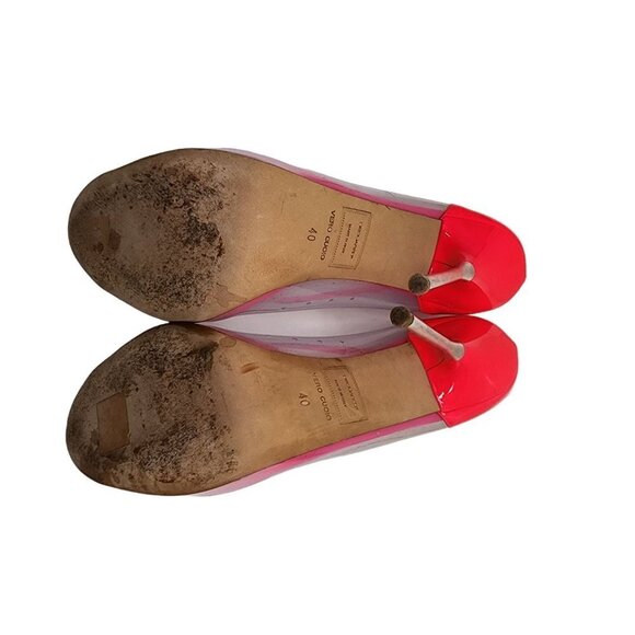 Dsquared2 Plastic and Leather Heels Women's Size 40 Pink and Clear - Picture 12 of 13